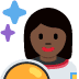 👩🏿‍🚀 woman astronaut: dark skin tone display on Twitter